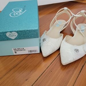 Satin and Lace Wedding Flats